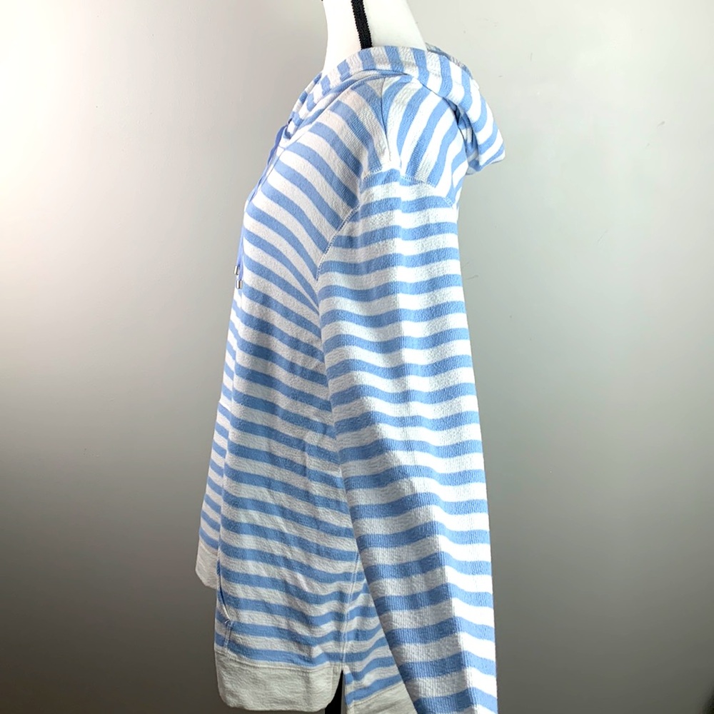 Jones New York French Terry Relaxed Fit Striped Hoodie NEW! - Picture 6 of 8